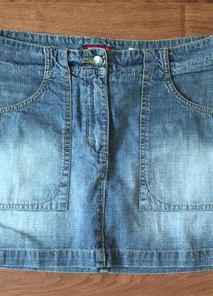 Юбка джинсовая с карманами р. 40 (10)