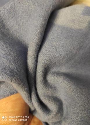 Radley шарф шерсть шерстяной теплый брендовый шерсть голубой принт6 фото