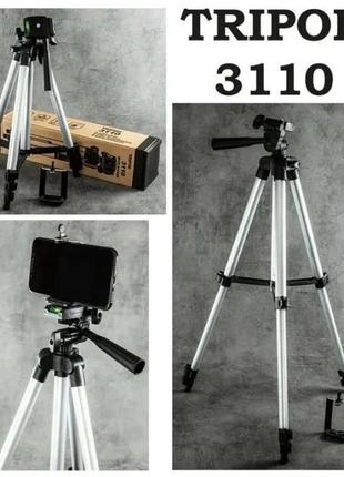 Штатив для телефону та фотоапарата tripod 3110 pro портативний трипод1 фото