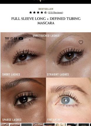 Тушь для ресниц kvd beauty full sleeve long + defined tubing mascara