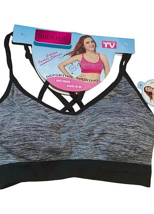 Спортивный женск й топ с чашками