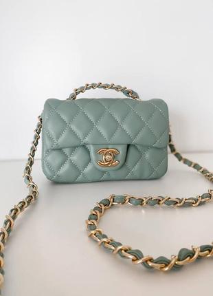 Сумка chanel mini mint розпродаж