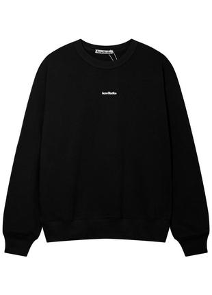 Acne studio center logo sweatshirt green1 фото