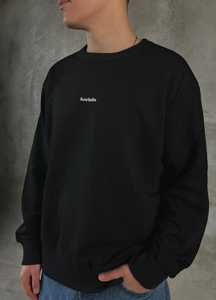 Acne studio center logo sweatshirt green2 фото