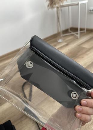 Прозрачная черная сумка 2