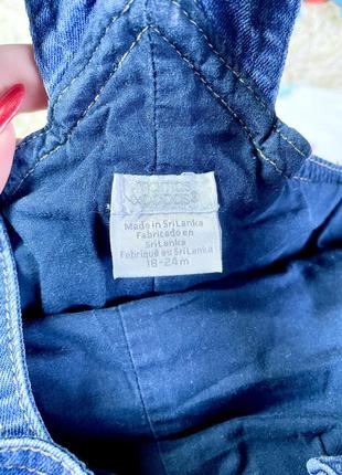 Стильный джинсовый комбинезон mamas and papas для девочки 18-24 месяцев2 фото