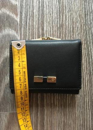 Гаманець маленький чорний кожзам. новий гаманець. стильний гаманець3 фото