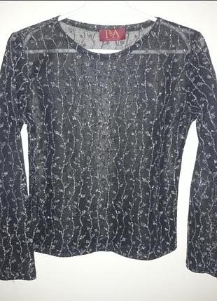 Нарядная блузка туника с люрексом италия