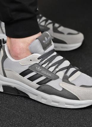 Серые мужские кроссовки adidas5 фото