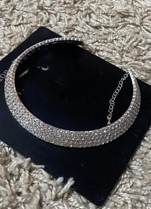 Кольє ,чокер,прикраса, кристали  fashion jewelry1 фото