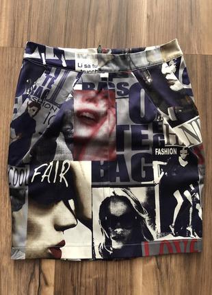 Юбка карандаш с карманами