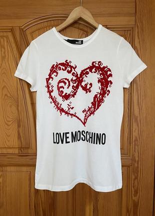 Шикарная футболка love moschino 38 s-m оригинал3 фото