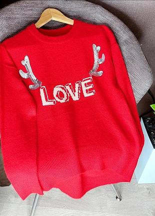 Гарний новорічний светрик із акрилу