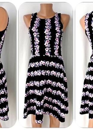 Брендове красиве плаття h&amp;m з фіалками. розмір s.9 фото
