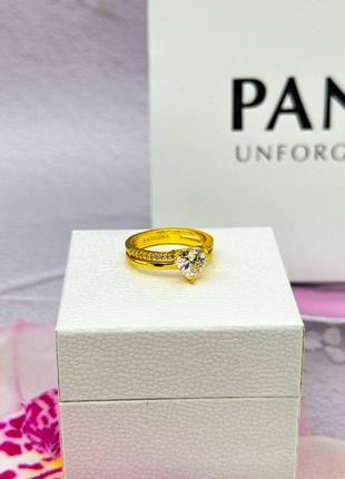 Срібна каблучка перстень кільце колечко кольцо срібло пандора pandora silver s925 ale з біркою сплав з позолотою4 фото