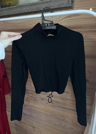 Гольф топ со шнуровкой на спине водолазка