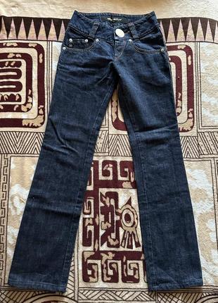 Прямі джинси на низькій посадці miss sixty темно-синього кольору grunge punk y2k1 фото