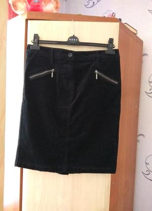 Черная женская вельветовая юбка next