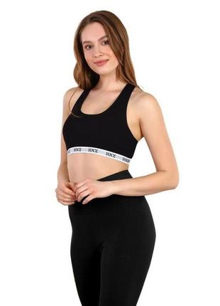 Топ женский спортивный  турция цвет черный