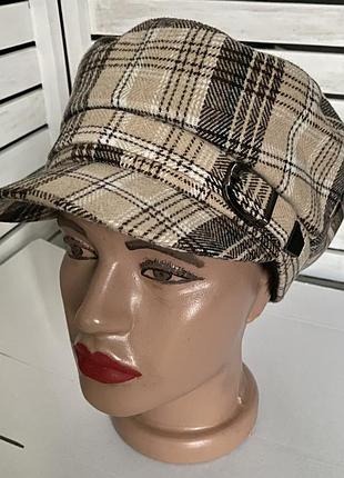 Кепка,пальто,клітинка,шерсть,фліс
