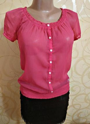 259.яскрава рожева блуза модного американського бренду hollister2 фото