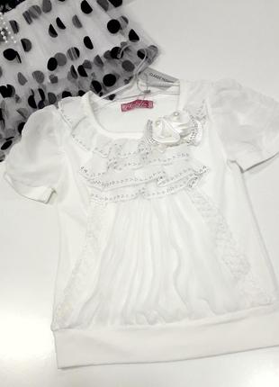 Ошатна біла блуза літній одяг3 фото