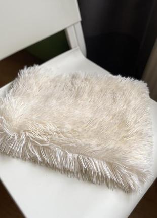 Белый шарф снуд, zara искусственный мех zara, мохнатый м`ягкий reserved mango h&amp;m4 фото