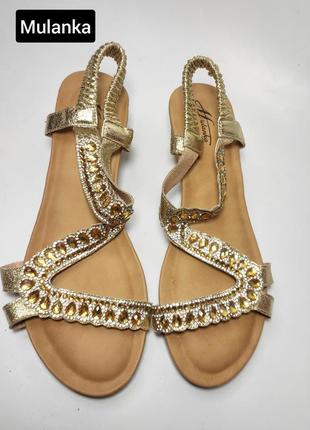 Босоножки женские сандалии с камнями от бренда mulanka 39