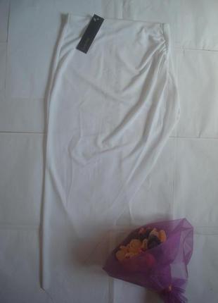 Очень красивая /необычная юбка с асимметрией белого цвета /новая/lustre/скидки!!!