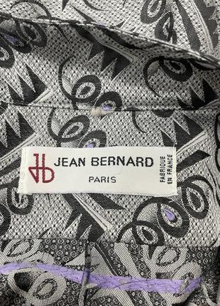 Дизайнерская рубашка люкс франция jean bernard в сером цвете в принт рисунок10 фото