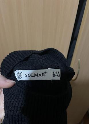Чорний теплий гольф solmar в рубчик 2