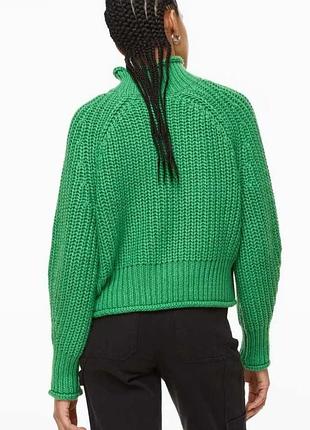 Кофта h&amp;m зеленая вязаная под горло свечером 2