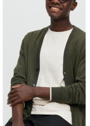 ,,большой размер 100% шерсть мужская шерстяная кофта хаки на пуговицах