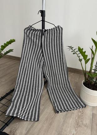 Широкие жаккардовые брюки свободного кроя s zara