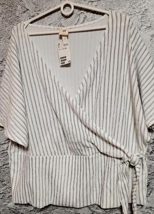 Стильная трендовая блузочка большого размера xl от бренда h&amp;m1 фото