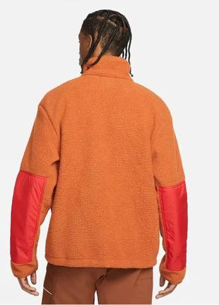 Куртка мужская nike mens fleece full-zip jacket orange оригинал2 фото