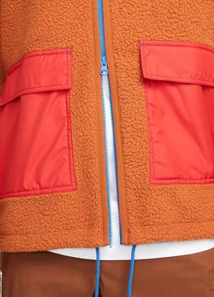 Куртка мужская nike mens fleece full-zip jacket orange оригинал5 фото