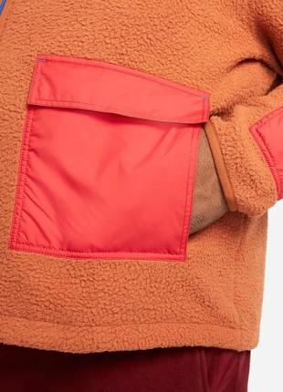 Куртка мужская nike mens fleece full-zip jacket orange оригинал7 фото