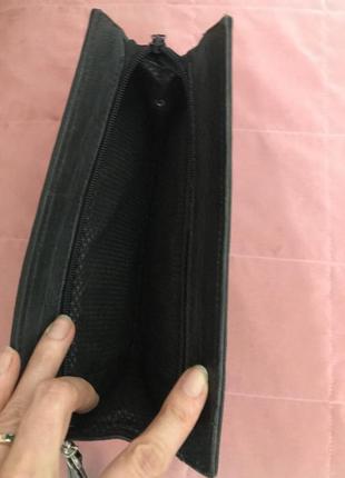 Барсетка гаманець шкіряний з декількома відділами шлейка на руку4 фото