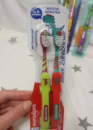 Детская зубная щетка eurudont, dentalux, oracare 3-6, 4-6, 6+