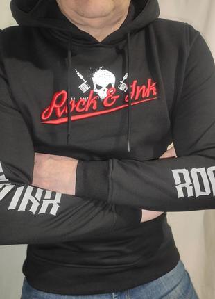 Стильная новая сток фирменная кофта пайта толстовка rock&amp;ink.м-л