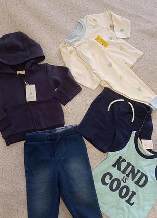 Пакет фірмового одягу хлопчику 9-12міс, 74-80см