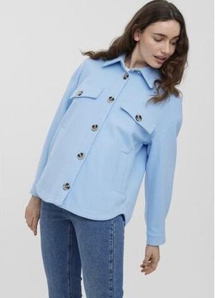 Теплая рубашка, куртка-рубашка, флисовая рубашка от бренда vero moda1 фото