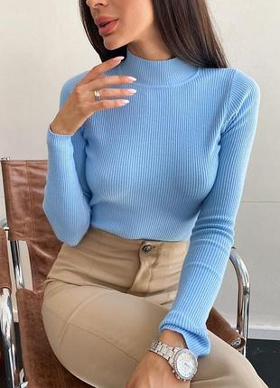 Водолазка рубчик з коміром-стійкою