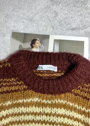 Zara свитер в полоску оверсайз4 фото