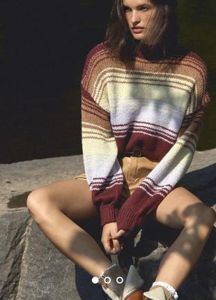 Zara свитер в полоску оверсайз7 фото