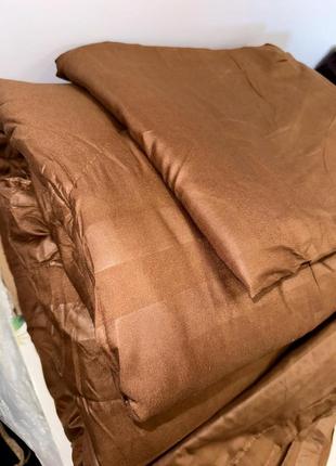 4 сезона страйп сатин 210×230 постельное белье с одеялом3 фото