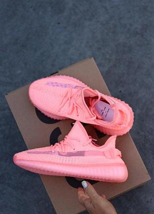 Adidas yeezy boost 350 pink женские кроссовки адидас