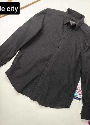 Рубашка мужская серого цвета от бренда me city s