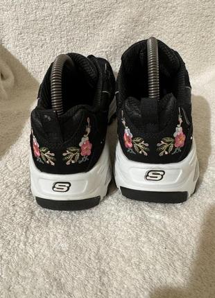 Кроссовки сникерсы skechers d lites 40p черные кожа5 фото